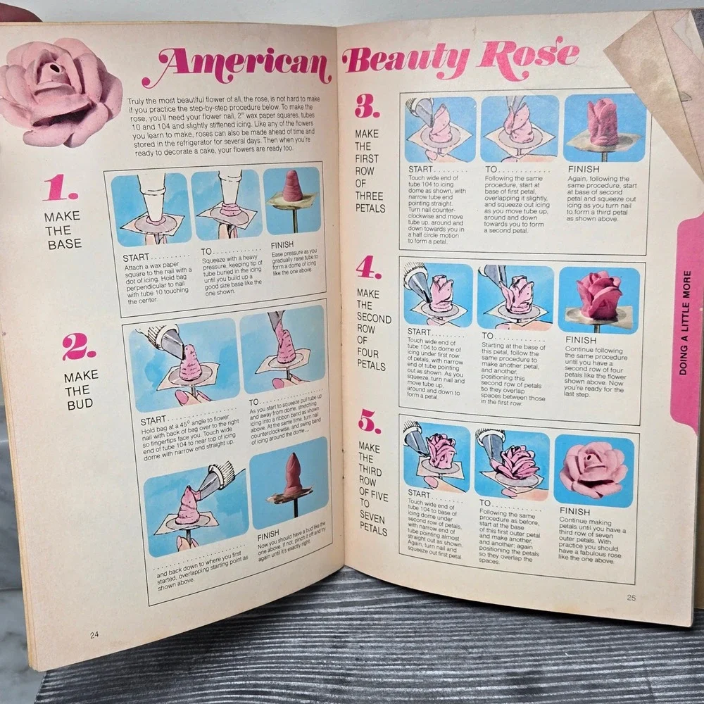 Basic Cake Decorating The Wilton Way Booklet‎ 1975 Vintage Cake Instruction Book